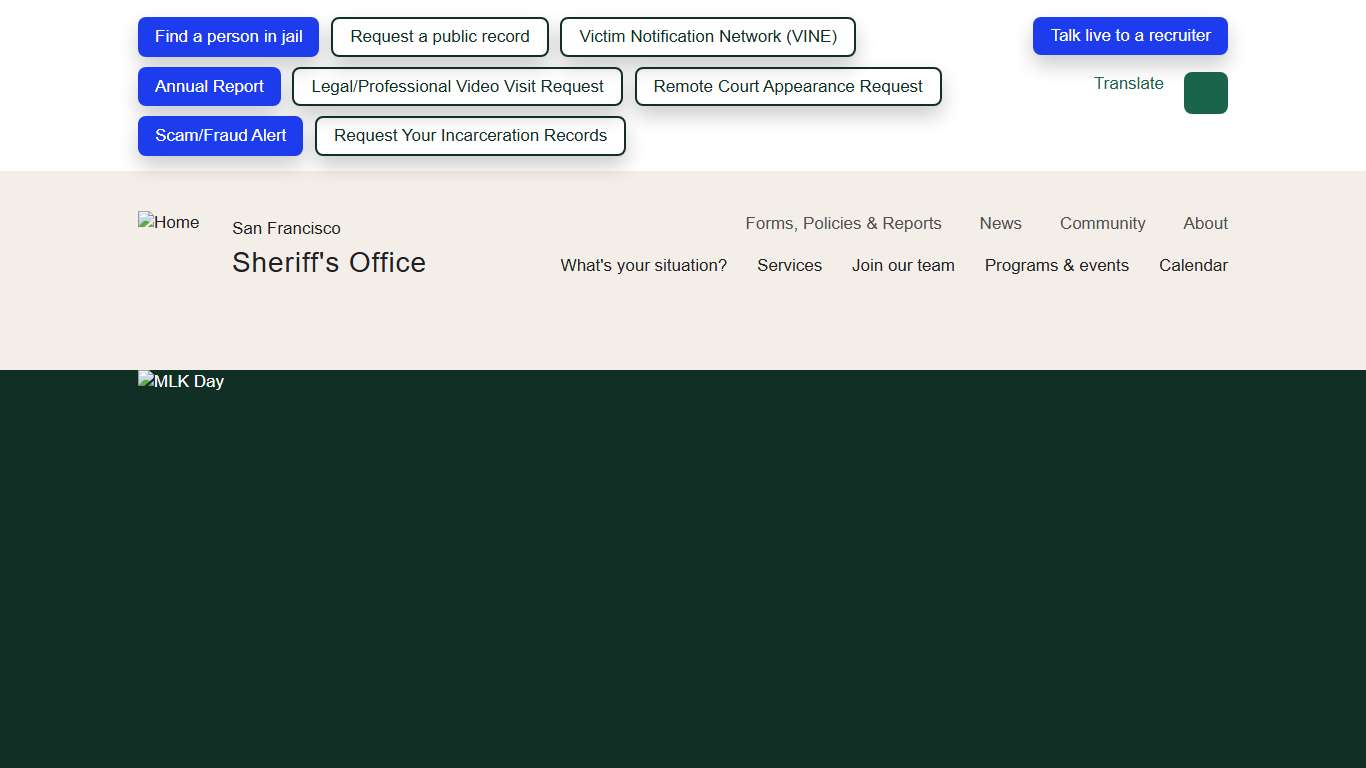 San Francisco Sheriff's Office San Francisco Sheriff's Department